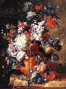 Bouquet of Flowers in an Urn by Jan van Huysum, Jan van Huysum